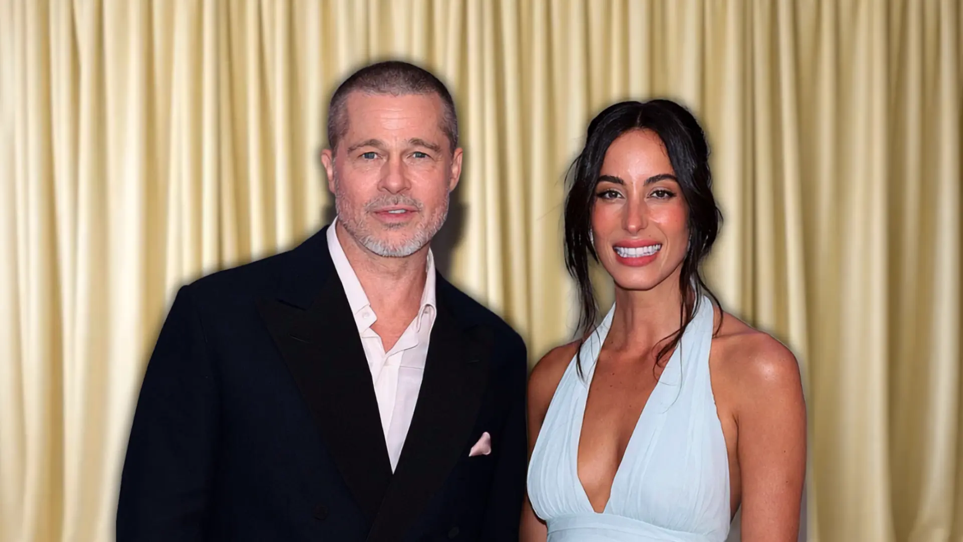Brad Pitt and Ines de Ramon photographed together at a public event in 2024.