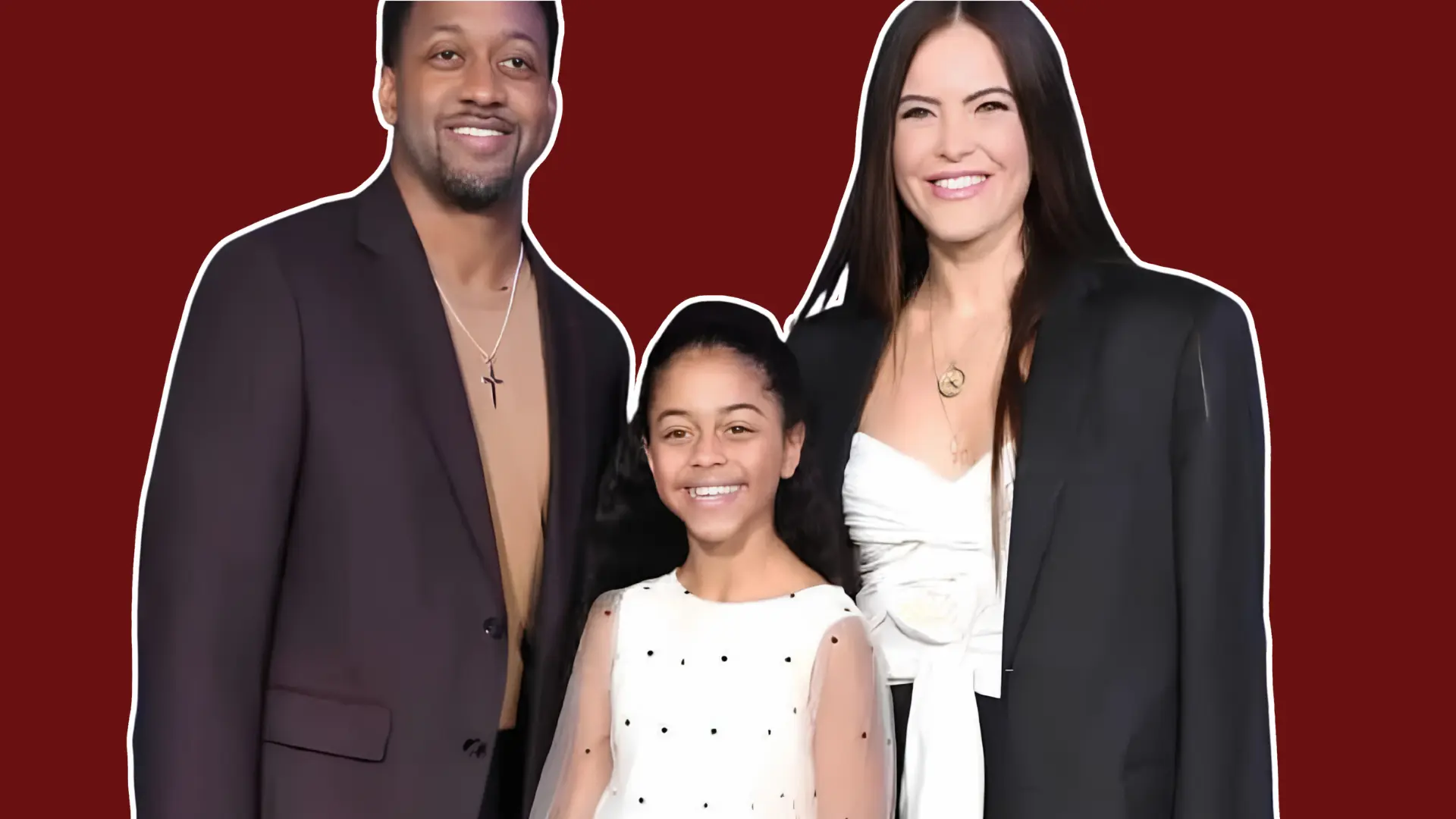 Jaleel White, his daughter Samaya, and Samaya's mother Bridget Hardy together at a movie premiere.