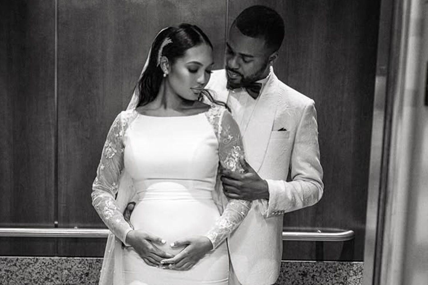 jayln banks with his wife falynn pina