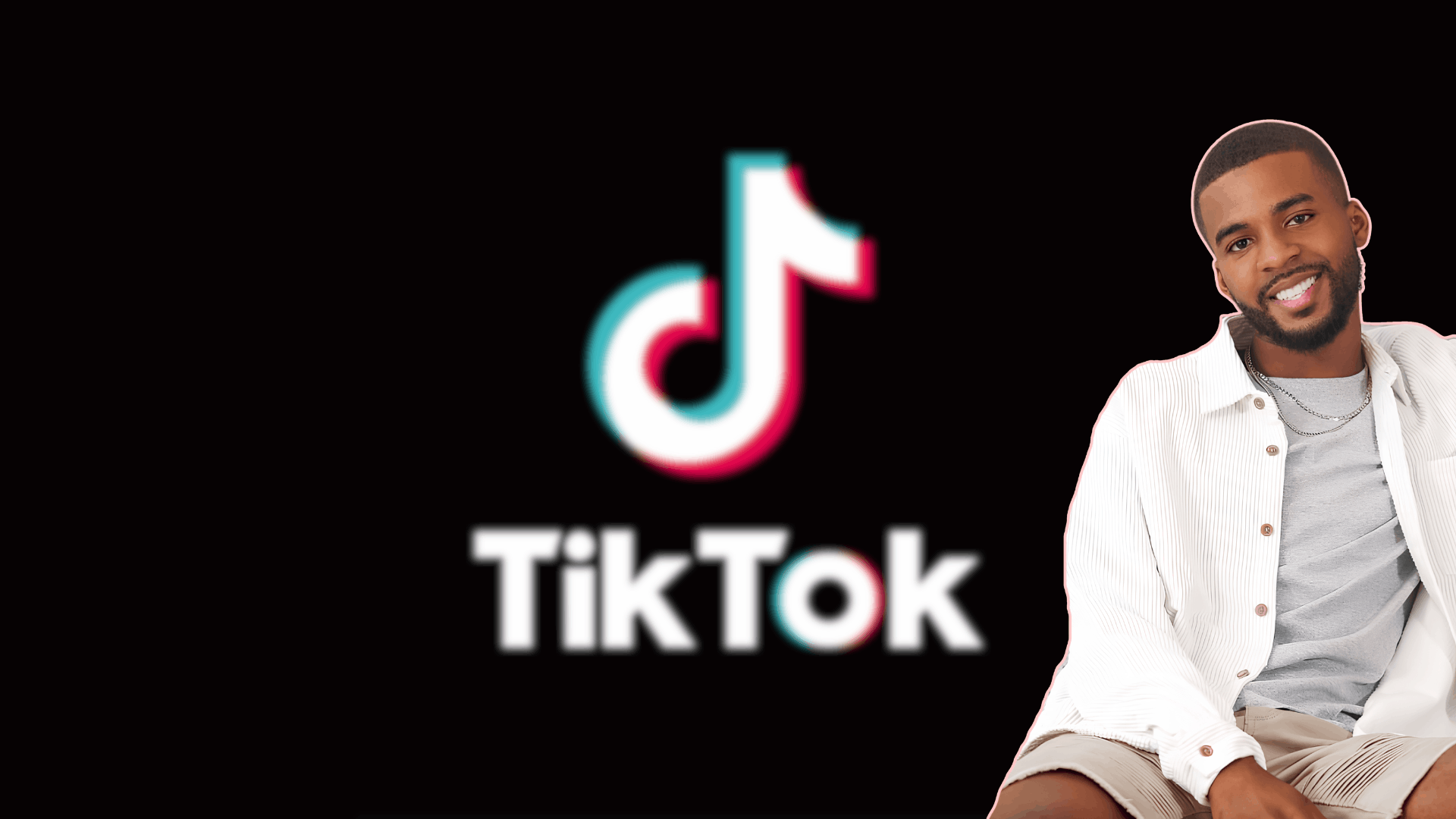 tiktok logo a s background and jaylan banks image at the right hand side