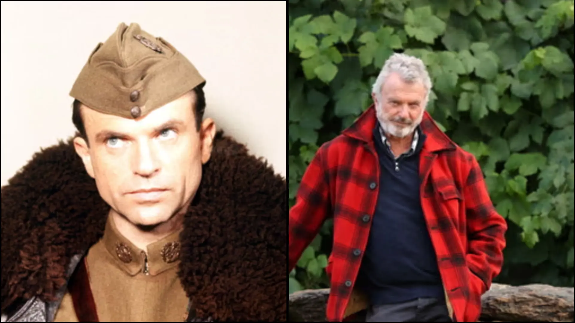 Sam Neill in different career roles showing his acting journey across film and television.
