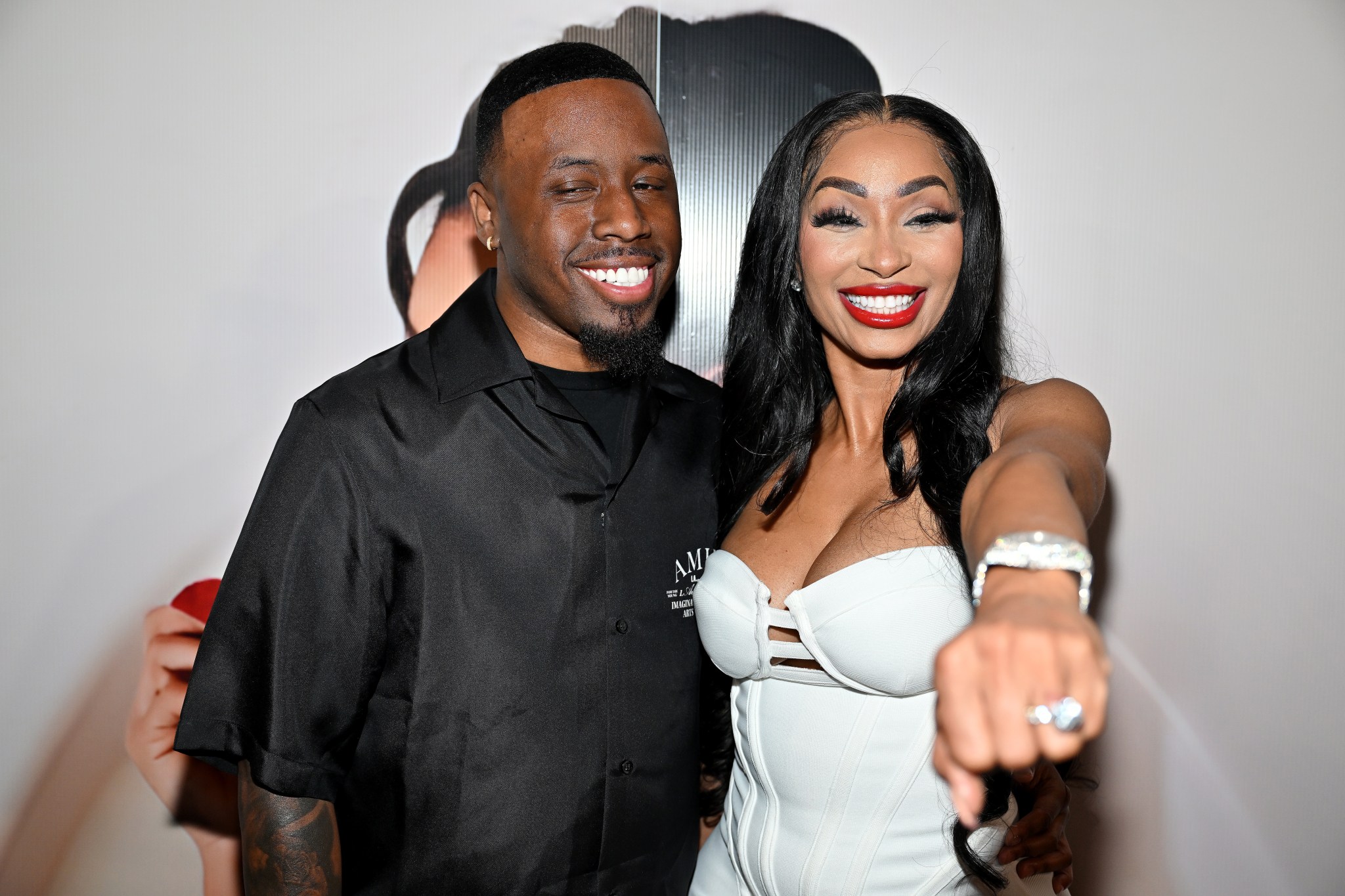 teleau belton with his ex-wife karlie redd